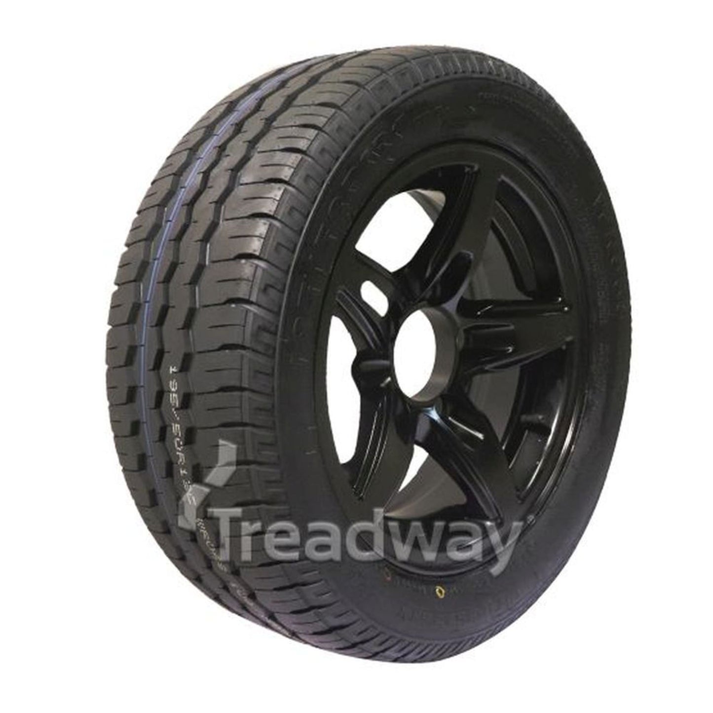 Wheel 13x5" Alloy Blade Satin Black 5x4.5" PCD Rim
195/50R13C 8ply Tyre WR068 Velocity