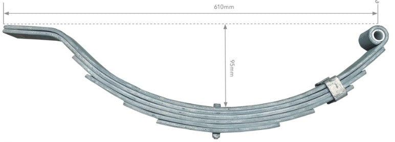 8 Leaf Slipper Spring 50mm wide 610mm