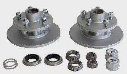 Cast Iron Disk 225mm, 1500kg Hub Kit 6x5 1/2x1/2"