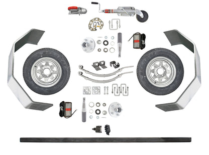 Trojan 1500kg Single Axle Non-Braked Trailer Kit - 14" Wheel