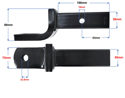 HR TOWBALL MOUNT STD 193MM