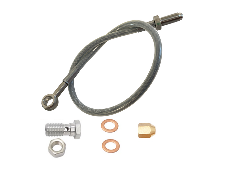 Stainless Steel Brake Hose Kit - 3/8" Banjo to 3/8" Male