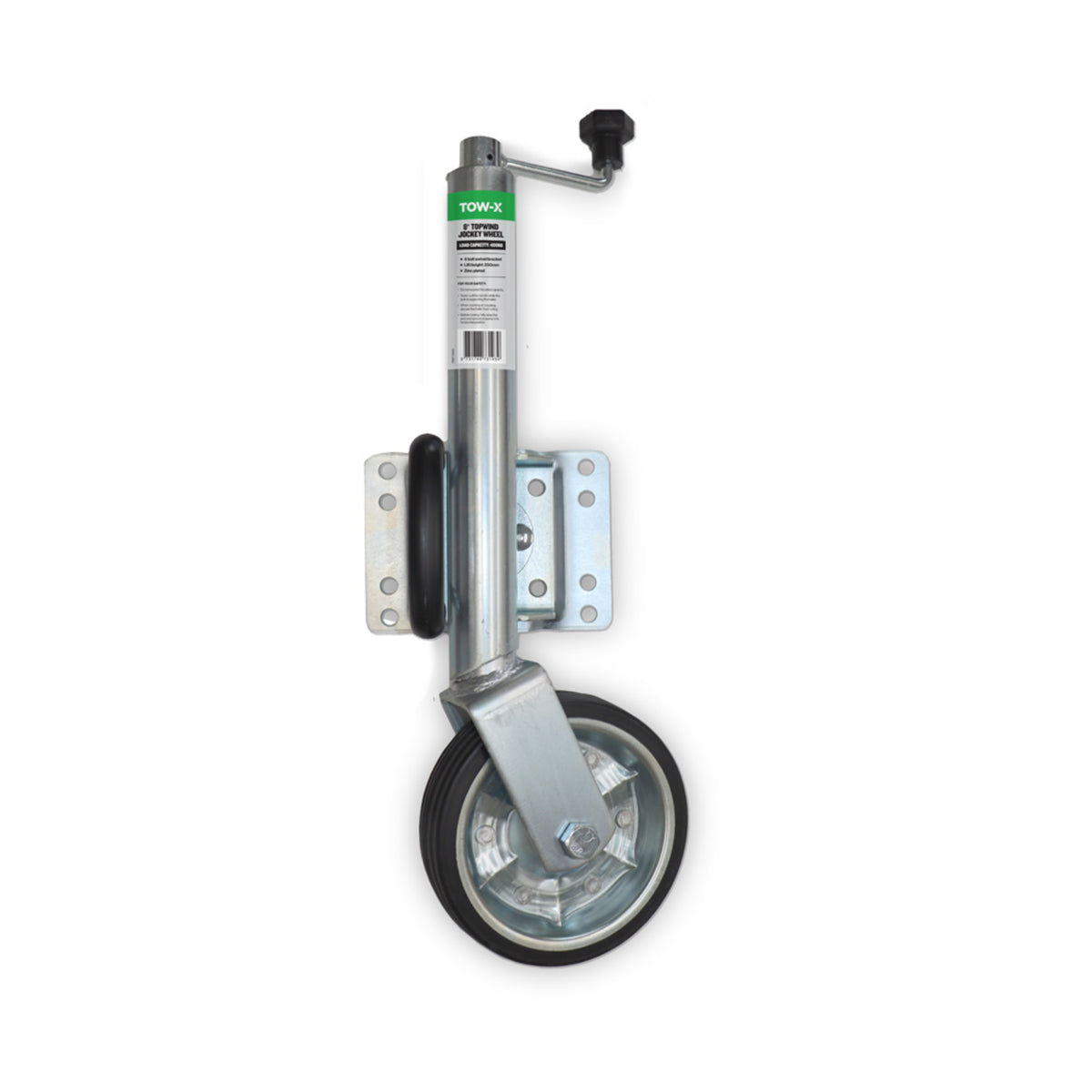 Jockey Wheel Assy Tow-X 8" Wheel Topwind Zinc 450kg