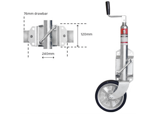 JOCKEY WHEEL 200 X 50 SOLID TYRE