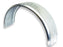 Curved with rolled edge, galvanised steel. Wheels 13-14" 230mm wide