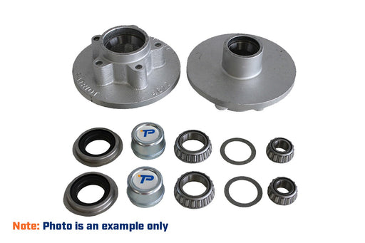 Hub kit 1750kg/pr 5x4 1/2" x1/2" accepts bolt on rotor