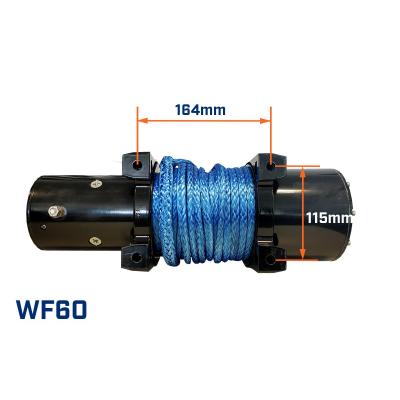 6000lb 4WD winch 12v, synthetic rope & alloy hawse