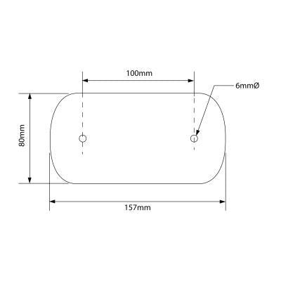 Led Tail-Lamp Kit 160Mm 8Mm Cables Incl Plug And Holder