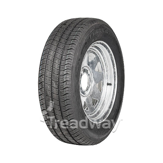 Wheel 15x6" Galv Spoke 5x4.5" PCD Rim 195R15C Tyre W312