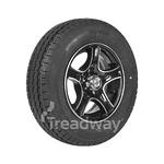 Wheel 14x5.5" Alloy Razor Black 5x4.5" PCD Rim 195/60R14 Hi Load Tyre W189 Trax