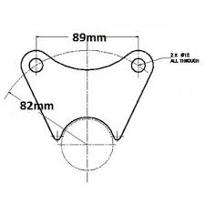 Caliper Mtg Bracket Hydraulic Suit 39Mm Rd Stub  13" Wheel