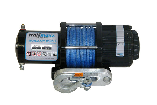 3500lb winch, 12v, synthetic rope & hawse fairlead