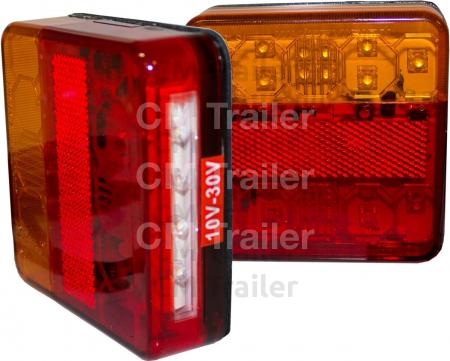 LED LIGHT TWIN PACK M/VOLT SQUARE 1 x LH; 1 x RH