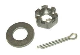 Axle Castle Nuts, Washers & Pins X 2 (Clam Shell Pack)