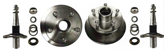 Meher Hub Disc Ford Braked Set 1500kg with NSK Bearings with Stub