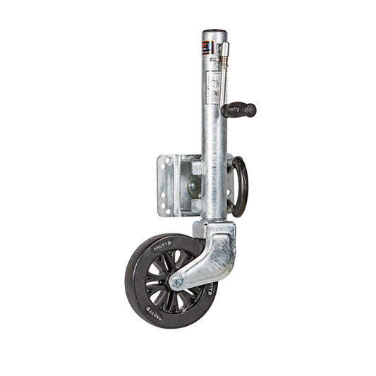 Jockey wheel 8" HD 75mm Wheel, sidewind 545kg Galv knott