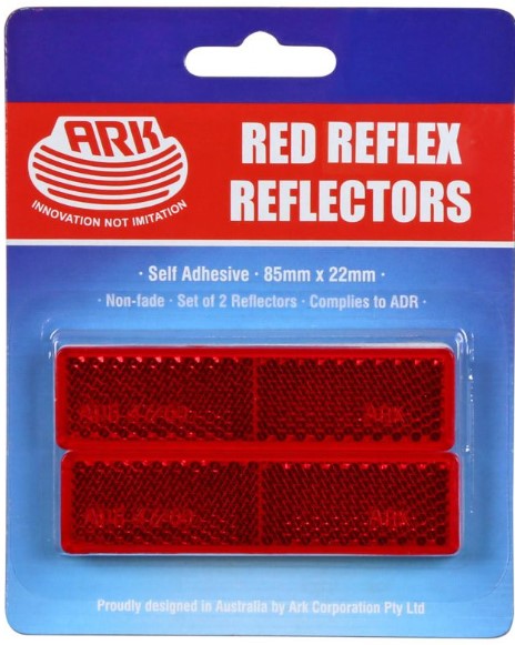 Red Self Adhesive Reflectors 2 - Blister