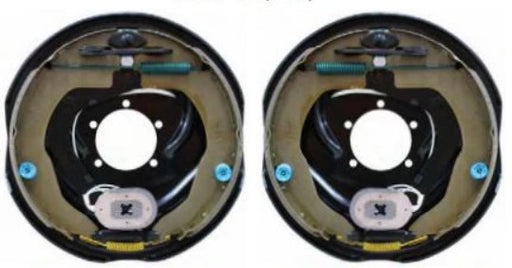 Left Hand Caravan Backing plate complete with shoes and magnet assembly