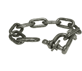 Safety Chain Kit - 9 link chain, washer S/Shackle & Insert